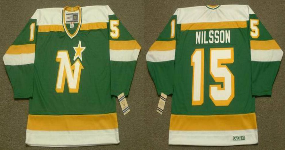 2019 Men Dallas Stars #15 Nilsson Green CCM NHL jerseys->dallas stars->NHL Jersey